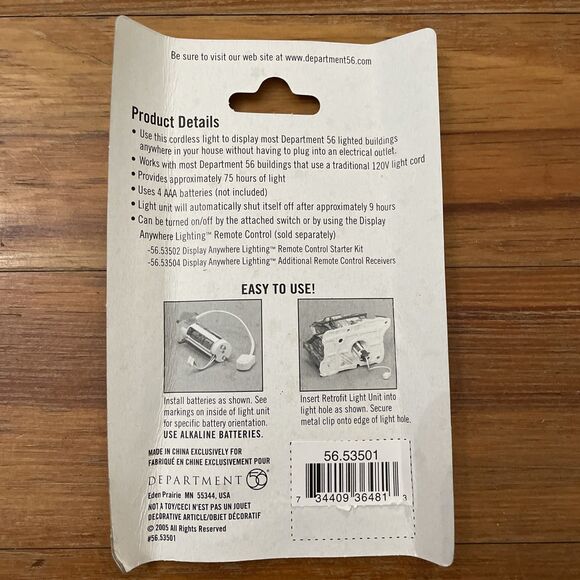 Department 56 Display Anywhere Lighting Retrofit Unit 56.53501 Christmas TESTED - Picture 6 of 7